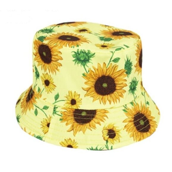 Unbranded Accessories - New Yellow Sunflower Bucket Hat Adult Summer Shade One Size Sunflowers Women's